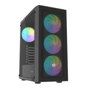 Fury PC korpuss | SHOBO SH8F ARGB | Melns | Midi tornis