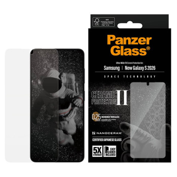 PanzerGlass Keramisks ekrāna aizsargplēve Samsung New Galaxy S26 | Ultra-Wide Fit ar EasyAligner | PanzerGlass