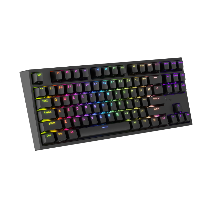 Genesis | THOR 404 TKL | Mehāniskā spēļu tastatūra | Vada | US | Gateron Yellow Pro | Melna | RGB