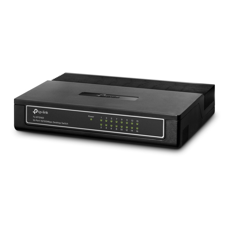 TP-LINK | Switch | TL-SF1016D | Desktop | 10/100 Mbps (RJ-45) portu skaits 16 | Barošanas veids: ārējs