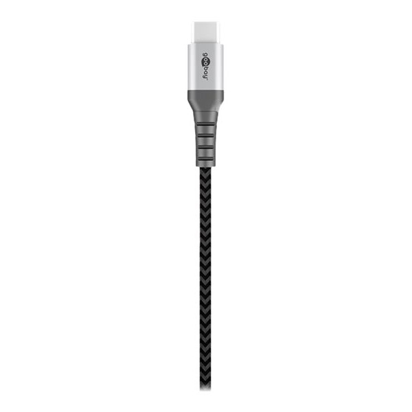Goobay | USB-C to USB-A Textile Cable with Metal Plugs | 49296 | USB-C to USB-A