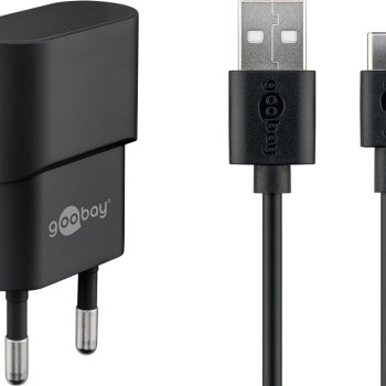 Goobay | 45298 USB-C lādētāja komplekts (5 W), kabelis 1 m