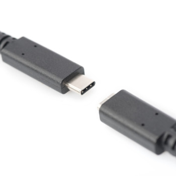 Digitus | USB Type-C pagarinājuma kabelis | AK-300210-020-S | USB-C uz USB-C USB ligzda 2.0 (Type C) | USB spraudnis 2.0 (Type C)
