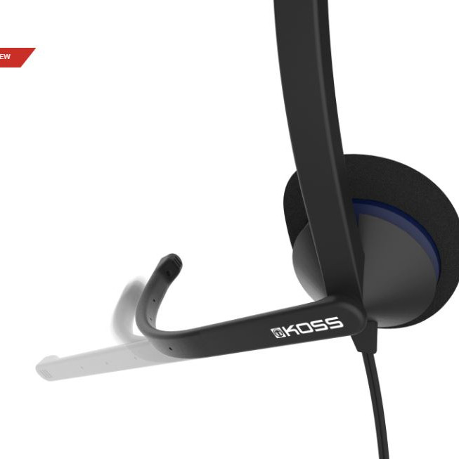 Koss | Austiņas | CS200 USB | Vadu | Uz auss | Mikrofons | Melna