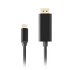 Lanberg USB-C uz DisplayPort kabelis, 1 m 4K/60Hz, melns | Lanberg | USB-C to DisplayPort Cable | CA-CMDP-10CU-0010-BK | 1 m