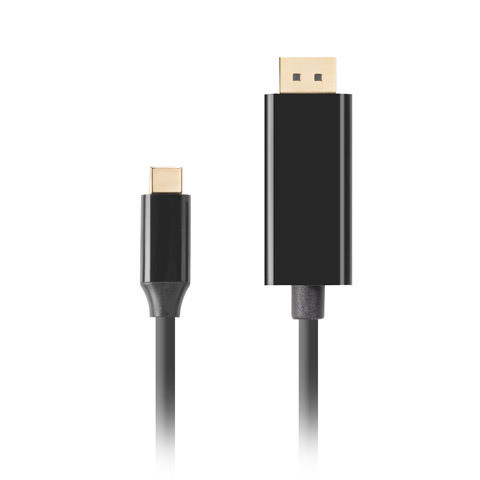 Lanberg USB-C uz DisplayPort kabelis, 1 m 4K/60Hz, melns | Lanberg | USB-C to DisplayPort Cable | CA-CMDP-10CU-0010-BK | 1 m