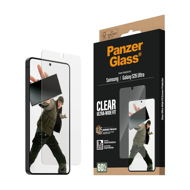 PanzerGlass Ekrāna aizsargplēve Samsung New Galaxy S26 Ultra | Ultra-Wide Fit ar EasyAligner | PanzerGlass