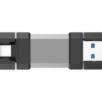 Silicon Power Dual USB Drive | Mobile C51 | 128 GB | USB Type‑A un USB Type‑C | Sudraba