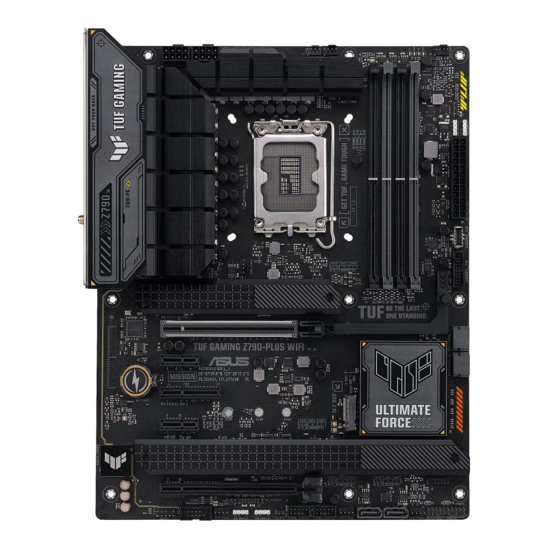 Asus | TUF GAMING Z790-PLUS WIFI | Procesoru saime Intel | Procesora ligzda LGA1700 | DDR5 | Cietā diska interfeisi SATA, M.2 | SATA savienotāji 4