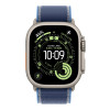 Apple 49mm Blue/Bright Blue Trail Loop - M/L - Natural Titanium Finish | Apple