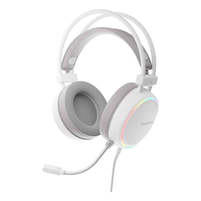Genesis RGB spēļu austiņas | Neon 613 G2 | Vadu | Pār auss | Mikrofons | Balta