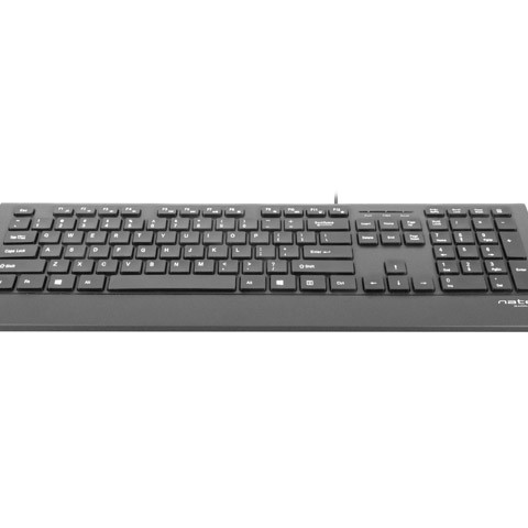 Natec Keyboard, Barracuda, US Layout, Slim | Natec | Keyboard | Barracuda | Standard | Wired | US | Black