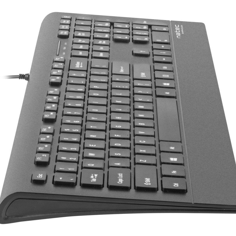 Natec Keyboard, Barracuda, US Layout, Slim | Natec | Keyboard | Barracuda | Standard | Wired | US | Black