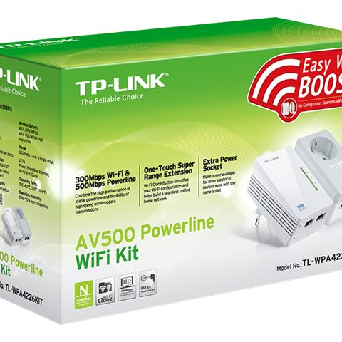 TP-LINK | AV600 Powerline Wi-Fi komplekts | TL-WPA4226 KIT | 10/100 Mbit/s | Ethernet LAN (RJ-45) porti 4 | 802.11n | Wi‑Fi datu pārraides ātrums (maks.) 300 Mbit/s | Datu pārraides ātrums (maks.) 600 Mbit/s | Papildu ligzda