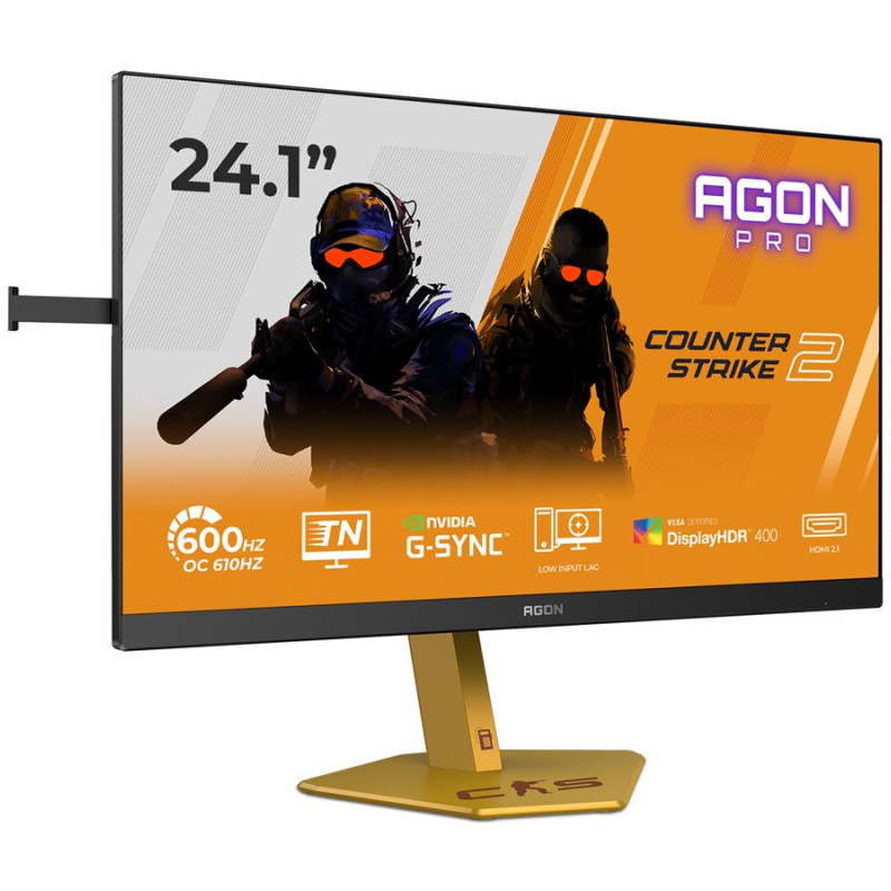 AOC CS24A | 24 " | TN | FHD | 16:9 | 610 Hz | 0.5 ms | 1920 x 1080 pixels | 500 cd/m² | HDMI ports quantity 2 | Black/Orange