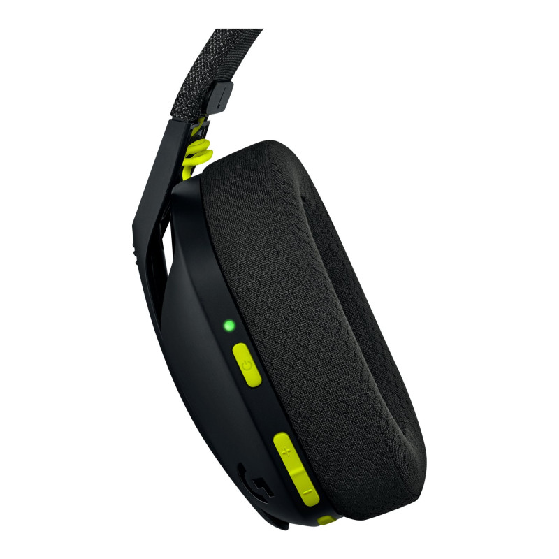 Logitech LIGHTSPEED Gaming Headset | G435 | Bluetooth | Over-Ear | Microphone | Black and Neon Yellow | Wireless