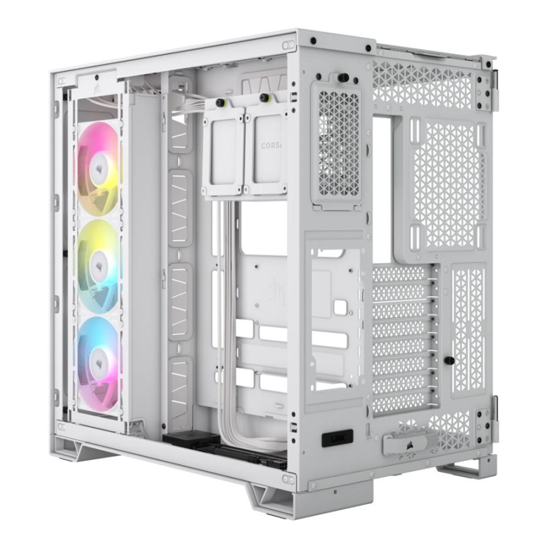 Corsair Dual Chamber PC Case | iCUE LINK 6500X RGB | White | Mid Tower | ATX