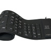 Logilink | Elastīga ūdensizturīga tastatūra USB + PS/2 | ID0019A | Elastīga tastatūra | Ar vadu | DE | Melna