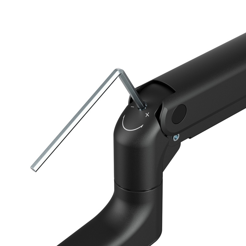 Digitus Desk Mount | Augstuma, slīpuma, rotācijas, dziļuma, pagrieziena regulēšana | Viena monitora stiprinājums | 57