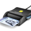 AXAGON Compact desktop USB contact Smart/ID & SD/microSD/SIM card reader with long, USB-A cable | CRE-SM3SD