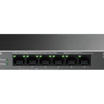 TP-LINK | 6-portu 10/100 Mbps galda slēdzis ar 4 PoE portiem | LS106LP | Nenodrošināts | Galda