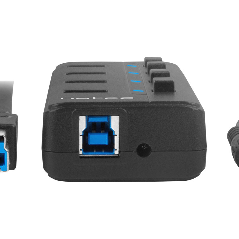 Natec USB 3.0 HUB, Mantis 2, 4-Port, On/Off with AC Adapter | Natec | 4 Port Hub With USB 3.0 | Mantis NHU-1557 | Black