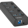 Natec USB 3.0 HUB, Mantis 2, 4-Port, On/Off with AC Adapter | Natec | 4 Port Hub With USB 3.0 | Mantis NHU-1557 | Black