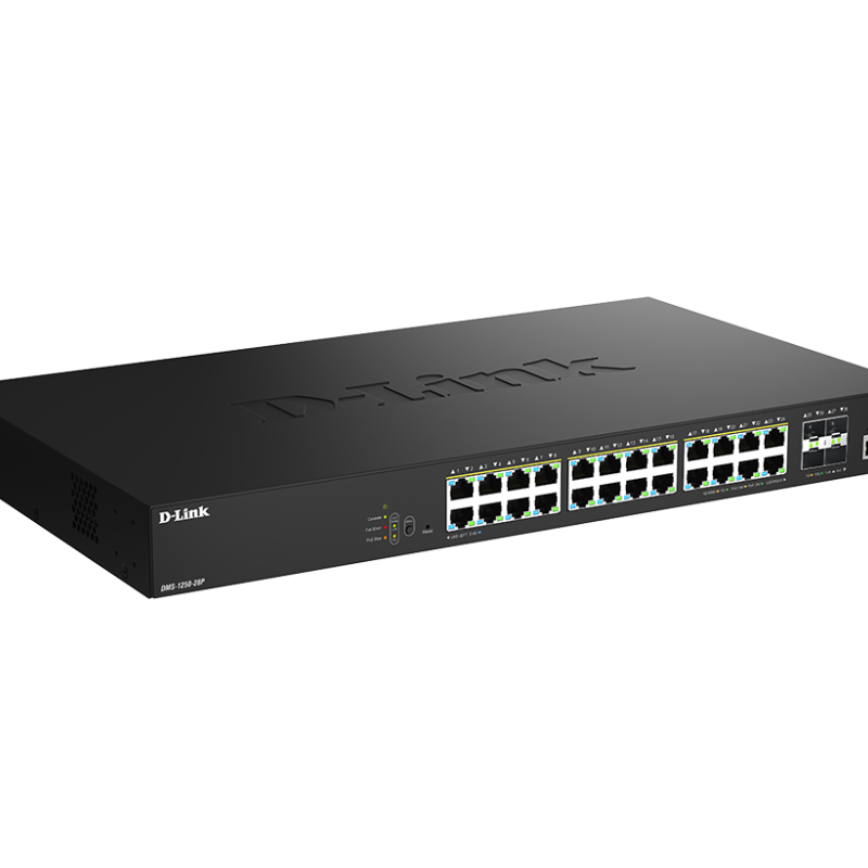 D-Link DMS-1250-28P/E | 28-Port 2.5G Smart Managed PoE Switch | Desktop | Managed