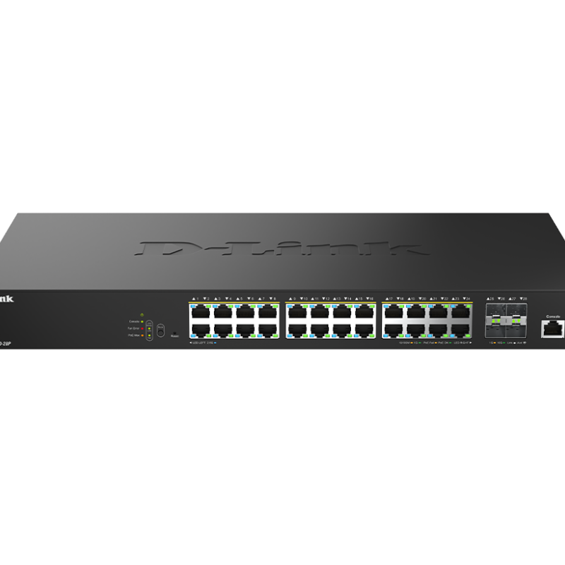 D-Link DMS-1250-28P/E | 28-Port 2.5G Smart Managed PoE Switch | Desktop | Managed