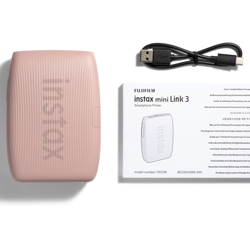 Fujifilm | instax mini Link 3 | Colour | ZINK Zero-Ink | Photo Printer | Rose Pink
