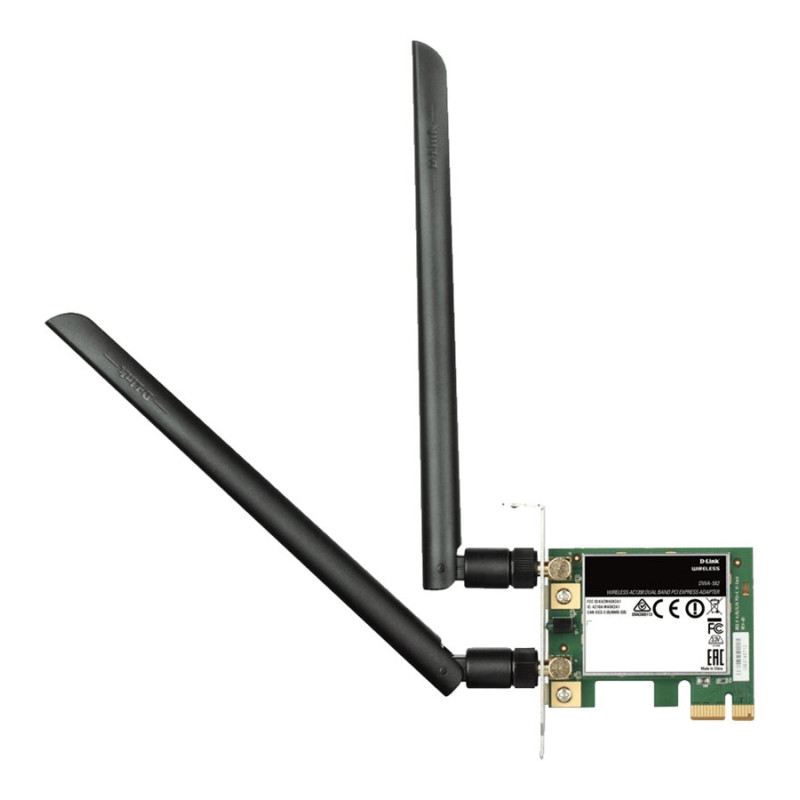 D-Link | DWA-582 Bezvadu 802.11n Divu joslu PCIe galddatora adapteris