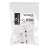 Modular plug 8P8C for solid LAN cable CAT5, UTP, 10 pcs. per bag | Modular 8P8C RJ45 plug, 30u” gold plated, 3-fork internal contacts for use with solid LAN cables