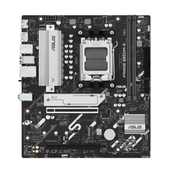 Asus PRIME B850M-K | Procesoru ģimene AMD | Procesora ligzda AM5 | DDR5 | Atbalstītie cietā diska interfeisi SATA, M.2 | SATA savienotāju skaits 4