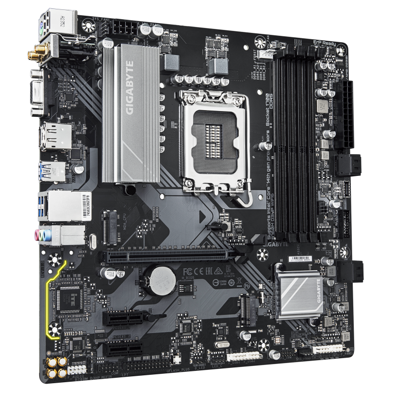 Gigabyte B760M D3HP WIFI6 | Procesoru saime Intel | Procesora ligzda LGA1700 | DDR5 | Atbalstītie cietā diska interfeisi M.2, SATA | SATA savienotāju skaits 4