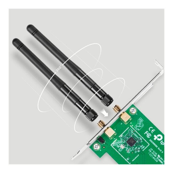 TP-LINK TL-WN881ND PCI Express Adapter, 2.4GHz, 802.11n, 300Mbps, 1xDetachable antenna 2dBi