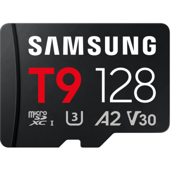Samsung T9 | microSD karte | 128 GB | microSDXC | Flash atmiņas klase U3, V30, A2