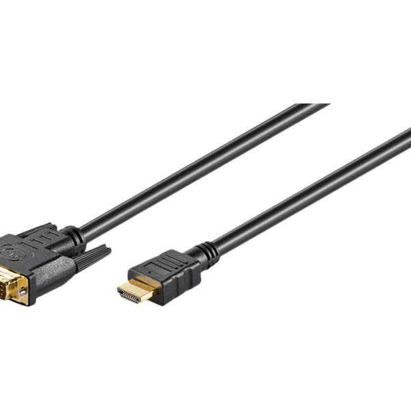 Goobay | DVI-D/HDMI kabelis, zelta pārklājums | 51580 | DVI-D spraudnis Single-Link (18+1 pins) | HDMI spraudnis (type A) | HDMI uz DVI-D | 2 m