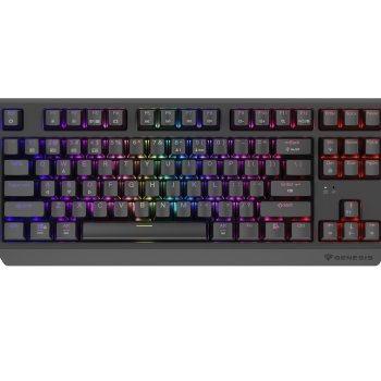 Genesis | THOR 230 | Mehāniskā spēļu tastatūra | Bezvadu | US | Outemu Red | Melna
