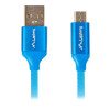 Lanberg | USB Micro to USB-A 2.0 Cable Blue Premium QC 3.0, 1 m | CA-USBM-20CU-0010-BL | USB Micro to USB Type-A