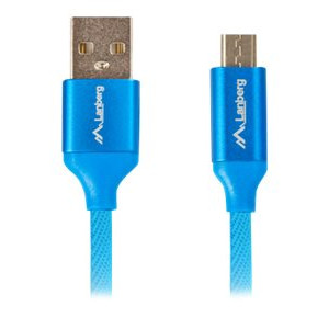 Lanberg | USB Micro to USB-A 2.0 Cable Blue Premium QC 3.0, 1 m | CA-USBM-20CU-0010-BL | USB Micro to USB Type-A