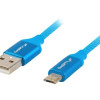 Lanberg | USB Micro to USB-A 2.0 Cable Blue Premium QC 3.0, 1 m | CA-USBM-20CU-0010-BL | USB Micro to USB Type-A