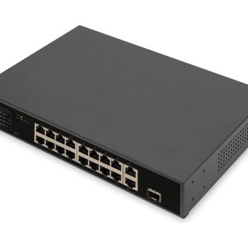 Digitus | 16 portu Fast Ethernet PoE slēdzis | DN-95355 | Nepārvaldāms | Stiprināms 19