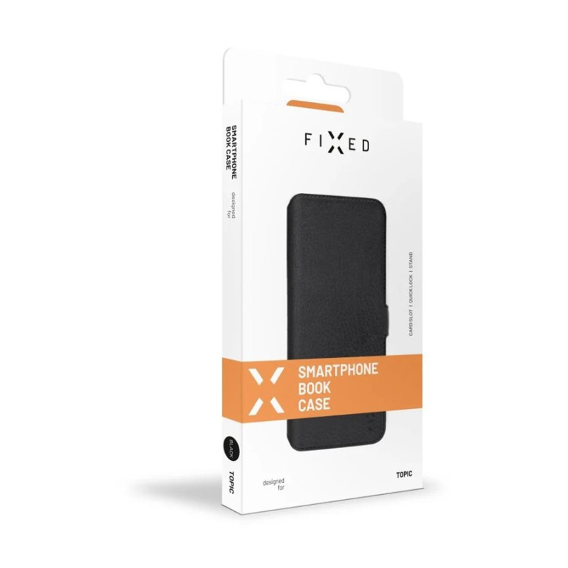 Fixed | Topic | Grāmatas tipa vāks | Xiaomi | Redmi 13C/POCO C65 | Āda | Melns