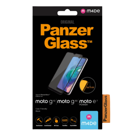 PanzerGlass | Ekrāna aizsargs | Motorola | Moto g10/g30/E7 Power | Stikls | Melns | Pilna rāmis; 100% skāriena saglabāšana; Apaļoti maliņas | Saderīgs ar maciņu