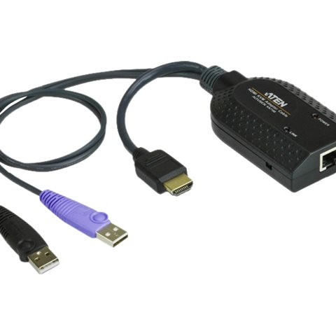 Aten USB HDMI Virtual Media KVM Adapter with Smart Card Support | Aten | 1 x RJ-45 Female,2 x USB Type A Male 1 x HDMI Male