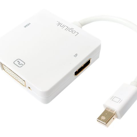 Logilink | CV0045 | Balts | Mini DisplayPort → DVI/DisplayPort/HDMI