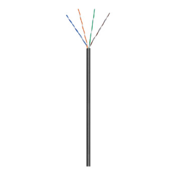 Goobay ārējais tīkla kabelis | CAT 5e U/UTP | AWG 26/7 | Kabelis 100 m | Melns