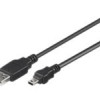Goobay 50767 USB 2.0 Hi-Speed kabelis, melns, 1.8 m | Goobay | USB-A uz mini-USB