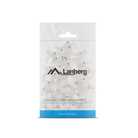 Lanberg Plug RJ45 CAT.5E UTP spraudnis 8P8C, 100 gab. | PLU-5000 | Caurspīdīgs