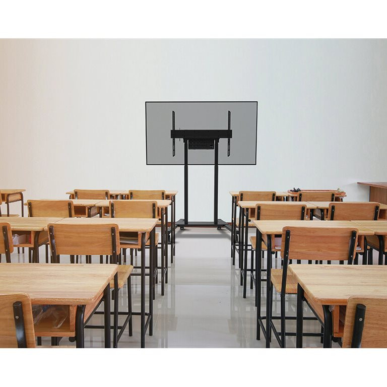 Neomounts Floor stand | FL55-875BL1 TV trolley | Adjustable Height | 55-100 " | Maximum weight (capacity) 110 kg | Black
